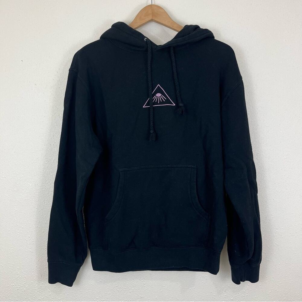 POLER Black Pink Graphic Hoodie Mens Size Small